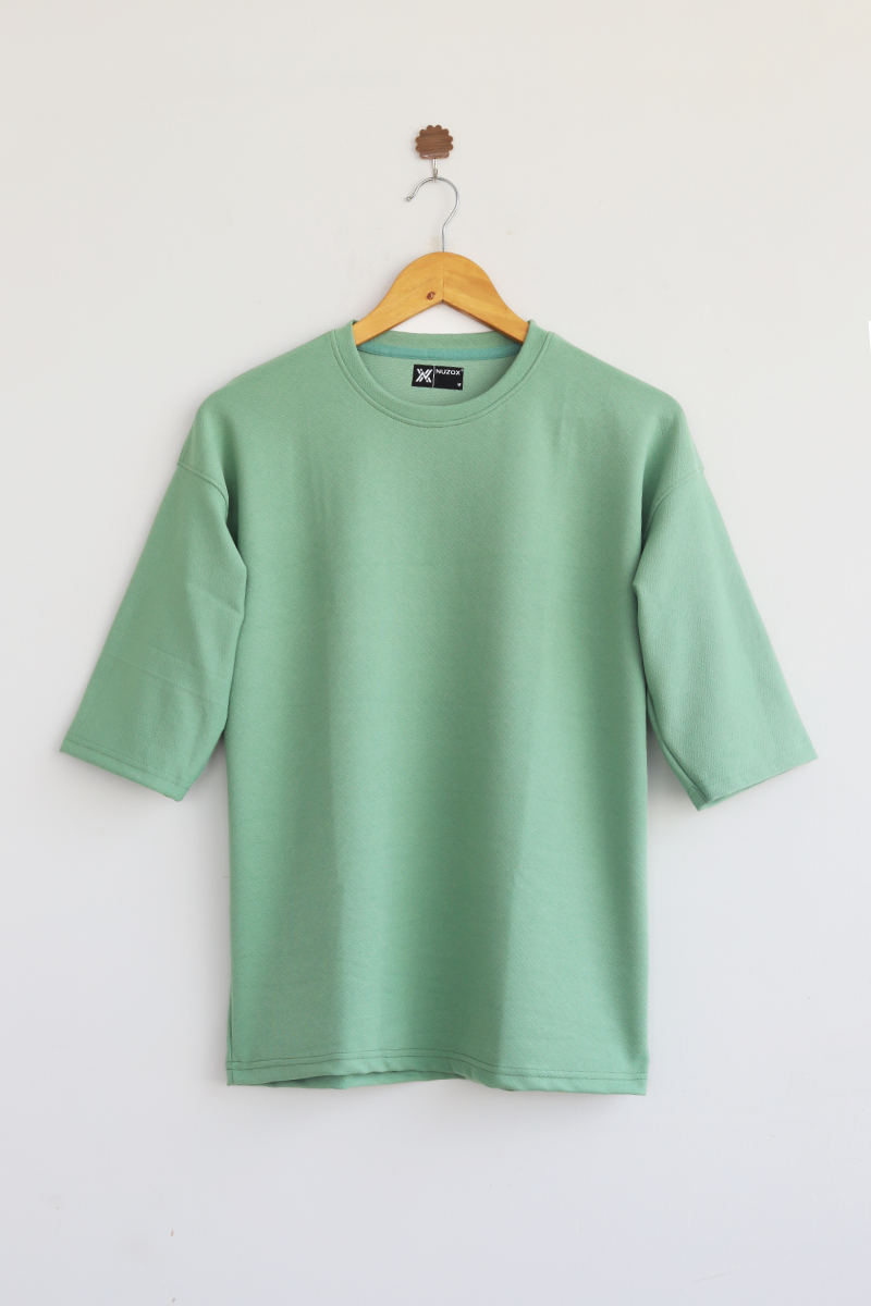 High Sleeve Oversized T Shirt (Green)